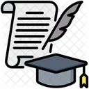 Academic Graduation Diploma Icon