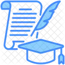 Academic Graduation Diploma Icon