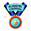 Academic Champion Medal Reward Icon