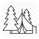 Acampamento Floresta Tenda Ícone