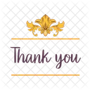 Acanthus floral with thank you  Icon