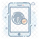 Thumbprint Fingerprint Mobile Biometric Icon