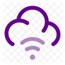 Acceso Inalambrico A La Nube Computacion En La Nube Wifi Icono
