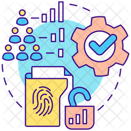 Access control Icon - Download in Colored Outline Style