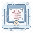 Access Denied Biometric Cancellation Biometric Denied アイコン