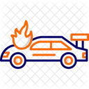 Accident Car In Fire Icon