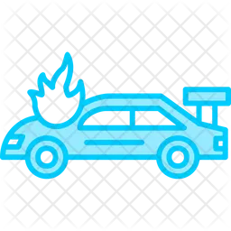 Accident Car In Fire  Icon