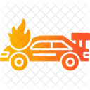 Accident Car In Fire Icon