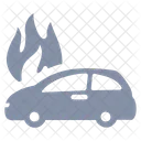 Coche Fuego Llama Icono