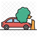 Accidente automovilistico con arbol  Icono