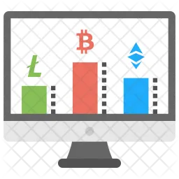 Acciones de criptomonedas  Icono