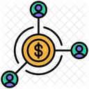 Dinero Compartir Red Icono