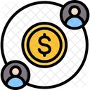 Accionista Flujo De Caja Conectado Icono