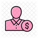 Empresario Capitalista Accionista Icono