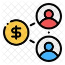Accionista Accionista De Crowdfunding Propiedad Financiera Icono