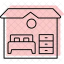 Accommodations Color Shadow Thinline Icon Icon