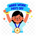 Accomplishment Hardwork Achievement Icon
