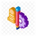 Coin Heap Pen Icon