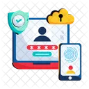 Account Security Cloud Authentication Cloud Identity Icon