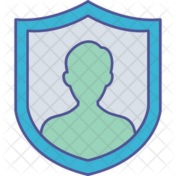 Account security Icon - Download in Colored Outline Style