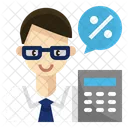 Accountant Actuary Broker Icon