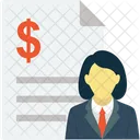 Accountant Bookkeeper Cashier Icon
