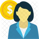Investor Banker Businesswoman Icon