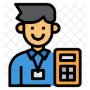 Businessman Accounting Calculator Icon