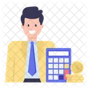 Bookkeeper Accountant Budgeting Icon