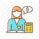 Accountant Bookkeeper Finance Icon