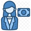 Blue Accountant Accounting Icon