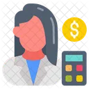 Accountant Cashier Banker Icon