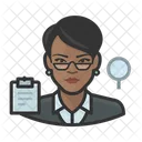 Accountant Black Female  Icon