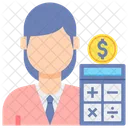 Accountant Female  Icon