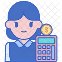 Accountant Female  Icon
