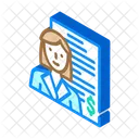 Accountant Woman Job Icon