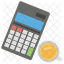 Calculator And Coffee Finance Bank Equipment Icon