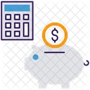 Accounting Piggy Bank Investment Icon