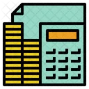 Accounting Calculation Coin Icon