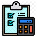 Clipboard Checklist Calculator Icon