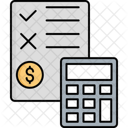 Accounting Icon - Download in Colored Outline Style