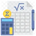 Accounting Equation Square Root Formula Icon