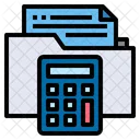 Accounting Folder Calculator Math Icon