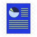 Accounting pie chart document  Icon