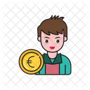 Euro Coin Avatar Icon