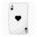Ace Of Black Hearts Hearts Poker Card Icon