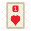 Ace Of Hearts Poker Card Casino Icon