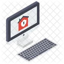Acesso A Computador Pessoal Monitor Display Ícone