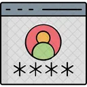Acesso Do Usuario Senha Pagina Da Web Ícone