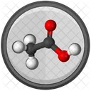 Acetic Acid Molecule Icon